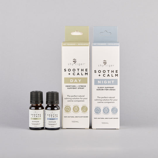 Natural Stress Relief For Dogs, Vet-formulated with Pure Essential Oils, Made in Australia by Shy Tiger
