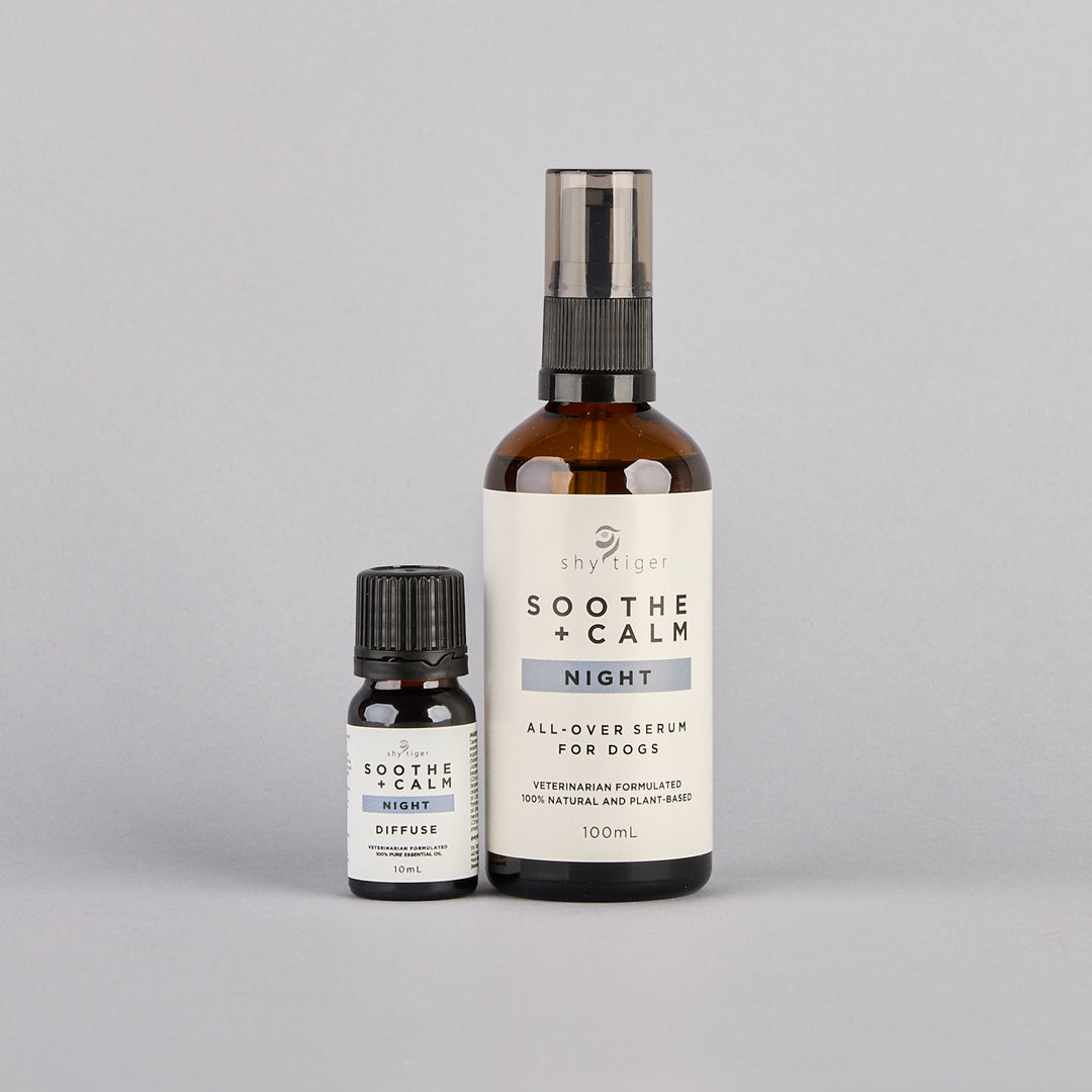 Vet-formulated Natural Stress Serum for Dogs, Natural Pure Essential Oils for pets, Made in Australia by Shy Tiger