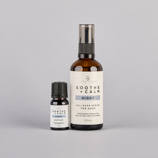 Vet-formulated Natural Stress Serum for Dogs, Natural Pure Essential Oils for pets, Made in Australia by Shy Tiger