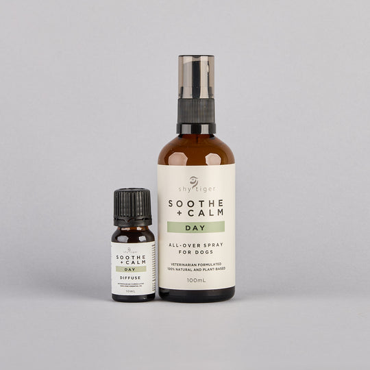Vet-formulated Natural Soothing Spray For Dogs, Made with Natural Pure Essential Oils For Pets, Made in Australia by Shy Tiger