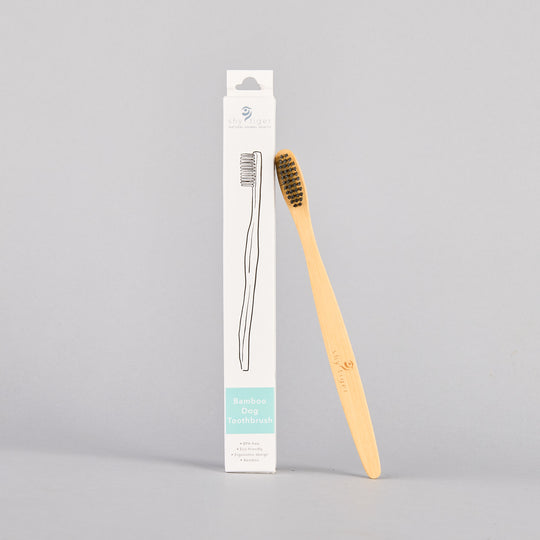 Bamboo Toothbrush for Dogs, Natural Dog Dental Care by Shy Tiger