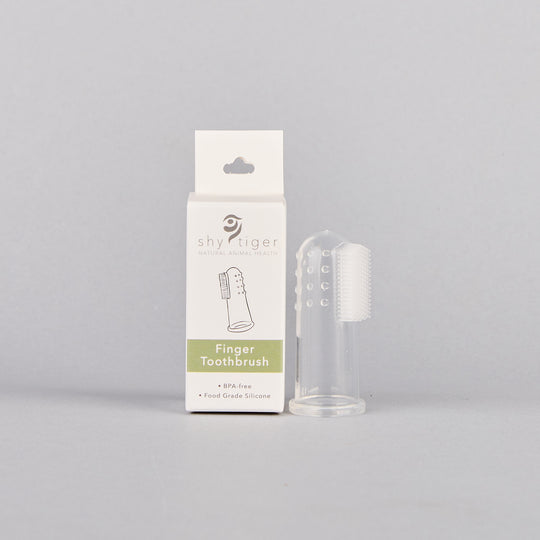 BPA-free Silicone Finger brush for Dogs, Safe and Human-grade for Dog Dental Care by Shy Tiger