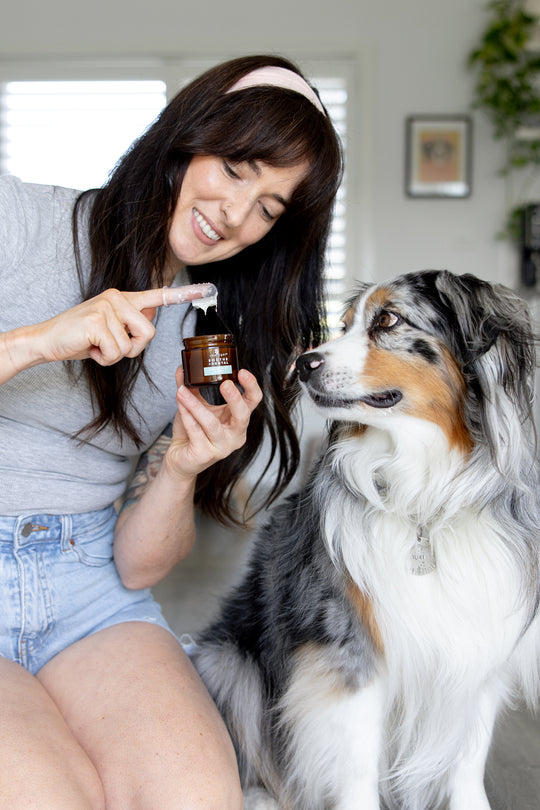 Natural Toothpaste and Finger Brush Duo, Vet-formulated by Dr. Nicole Rous,  Made in Australia by Shy Tiger
