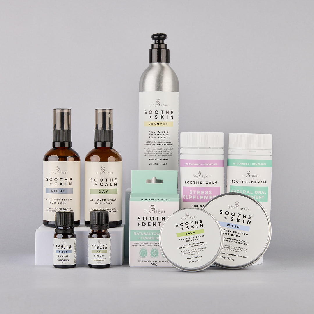 Shy Tiger Natural Dog Products, Vet formulated with Natural Ingredients from Australia