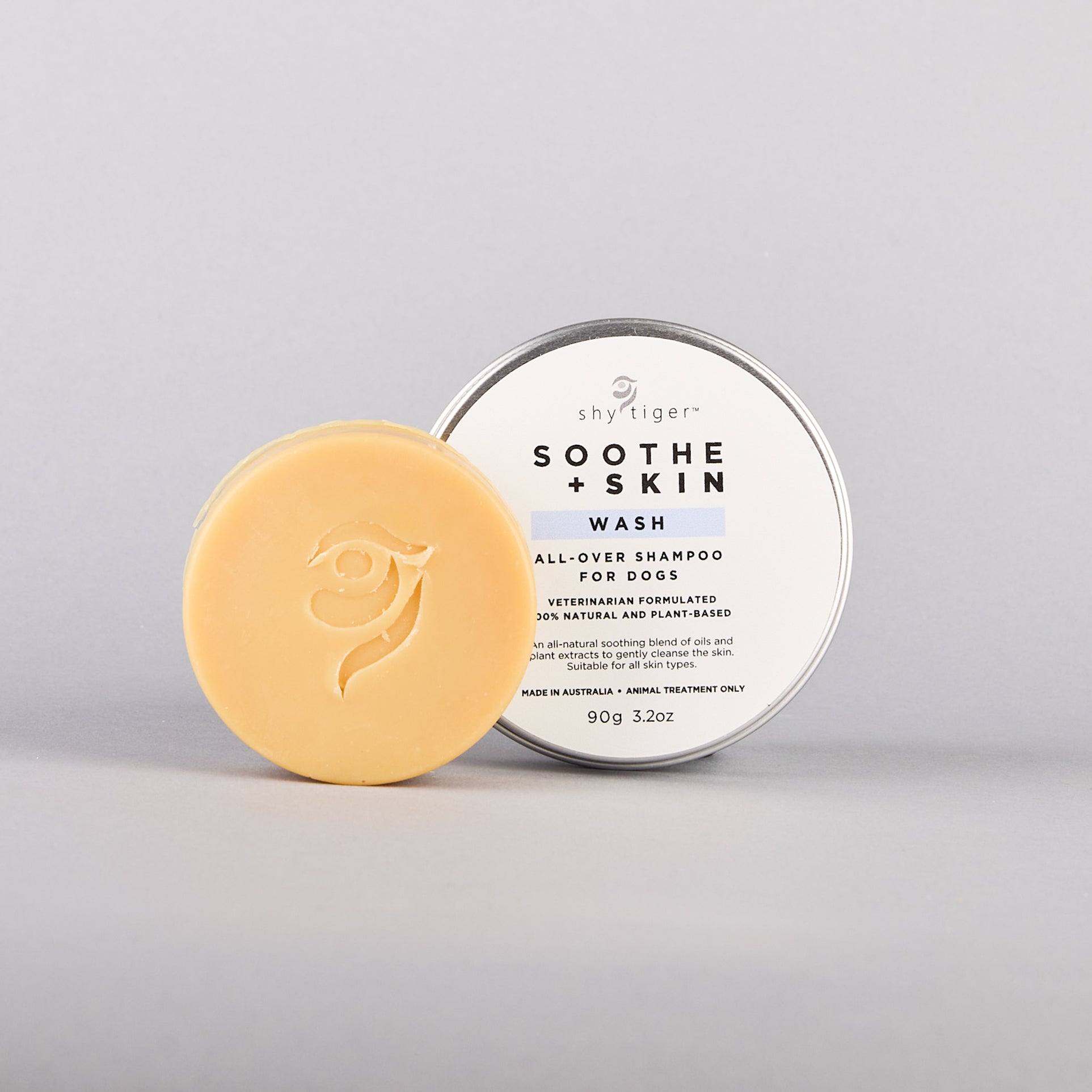 Natural Solid Shampoo Bar for Dogs, Vet-formulated with plant-based ingredients, Made in Australia by Shy Tiger