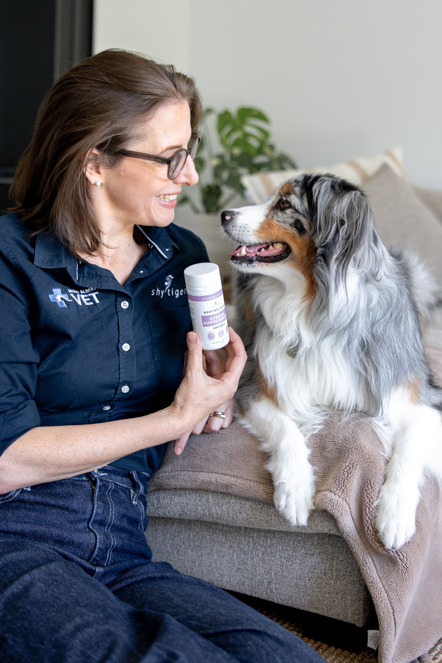 Vet Formulated Stress Support for Dogs by Shy Tiger made in Australia with Natural Ingredients