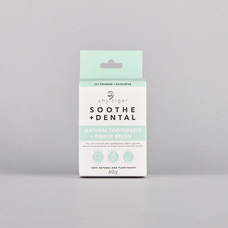 Soothe + Dental Natural Toothpaste + Finger Brush DUO – Shy Tiger ...